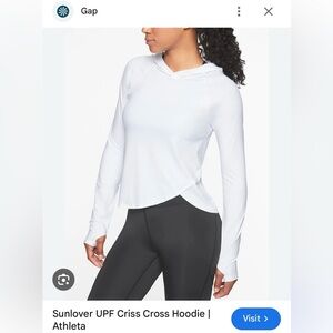 Athleta Sunlover UPF Criss Cross Long Sleeve Hoodie
